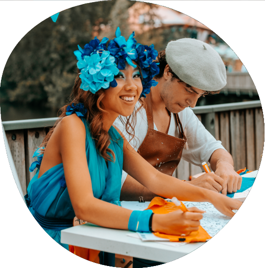Signpost as peace of art at Tomorrowland